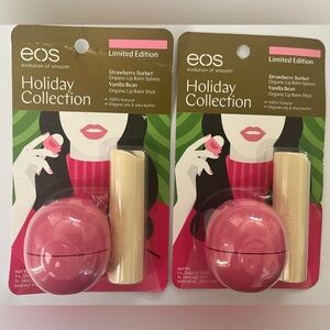 New & sealed set of 2 eos lip balm stick & sphere bundle